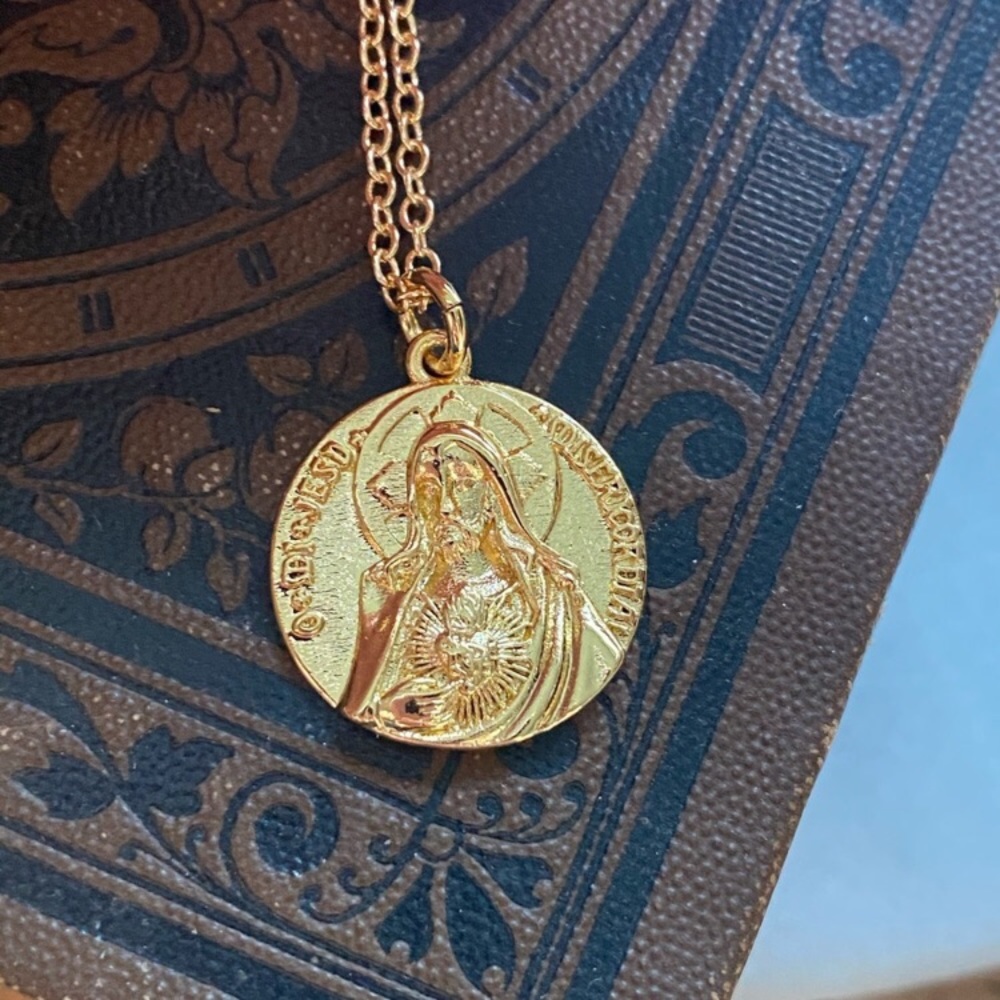 Gold Sacred Heart Necklace